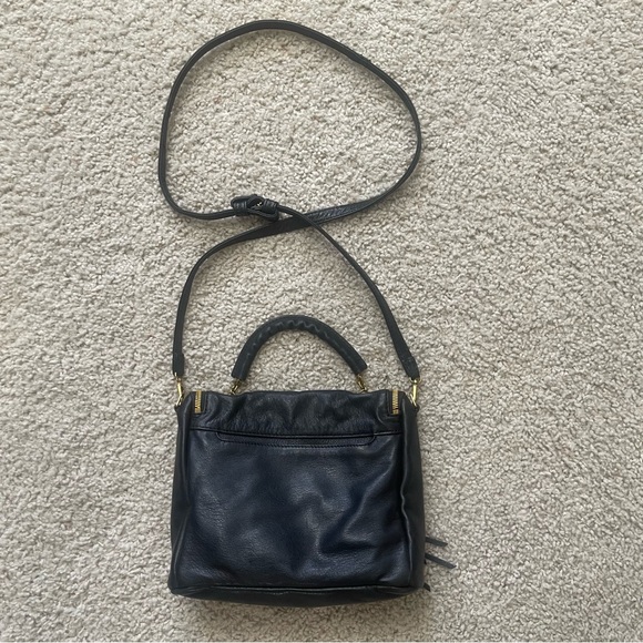 HOBO Black Leather Top-Handle Crossbody Bag with Gold Hardware like new - Picture 3 of 13